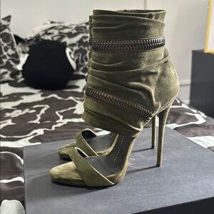 Giueseppe Zanotti Olive Green Stiletto Heels
